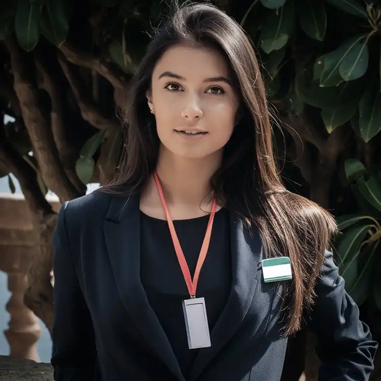 Servizio hostess - Donna vista di fronte